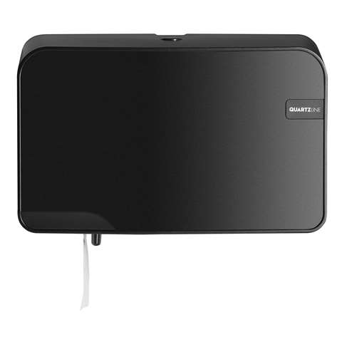 Quartz Black, toiletroldispenser compact - duo