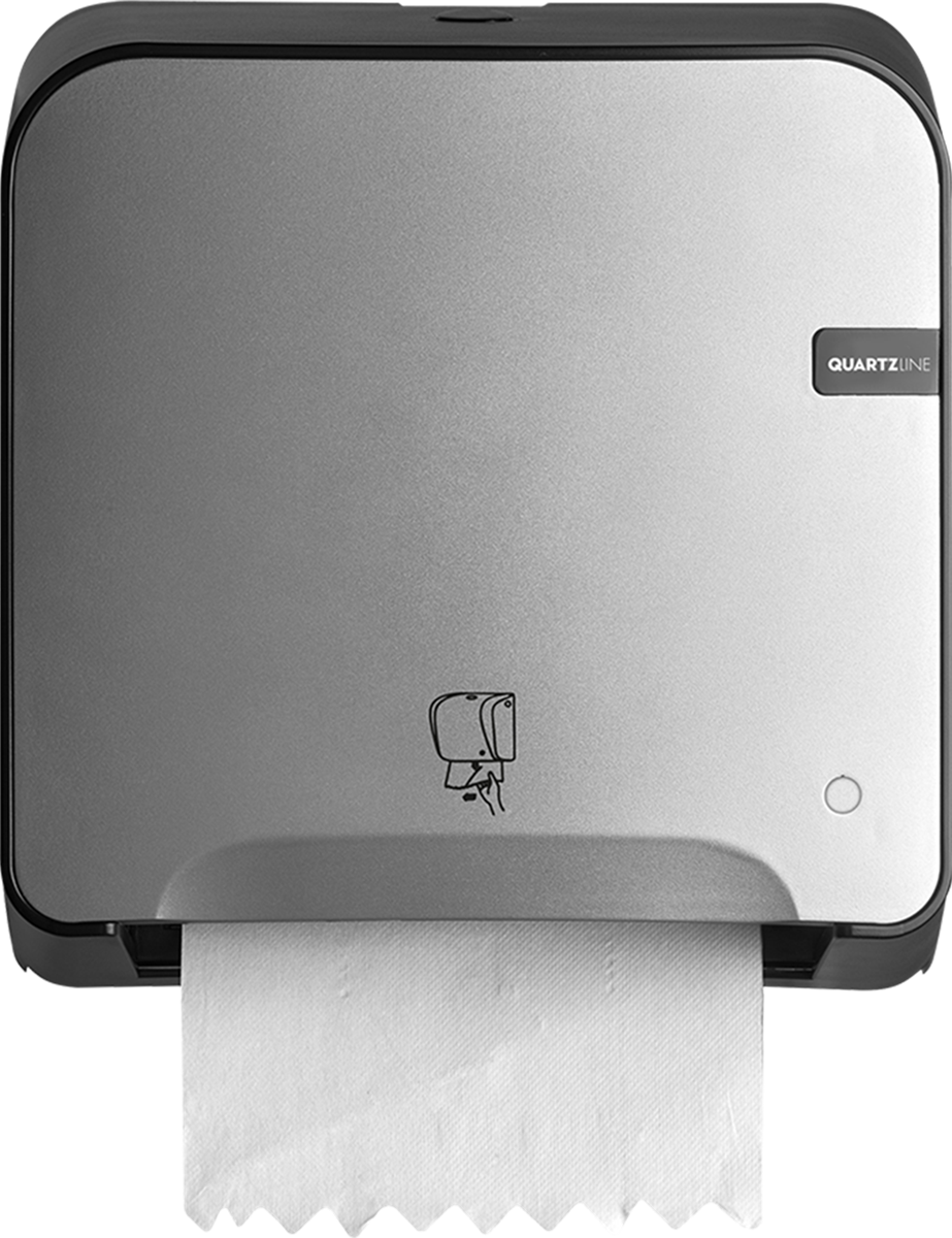 Quartz Silver, distributeur de rouleaux de serviettes Mini Matic No Touch
