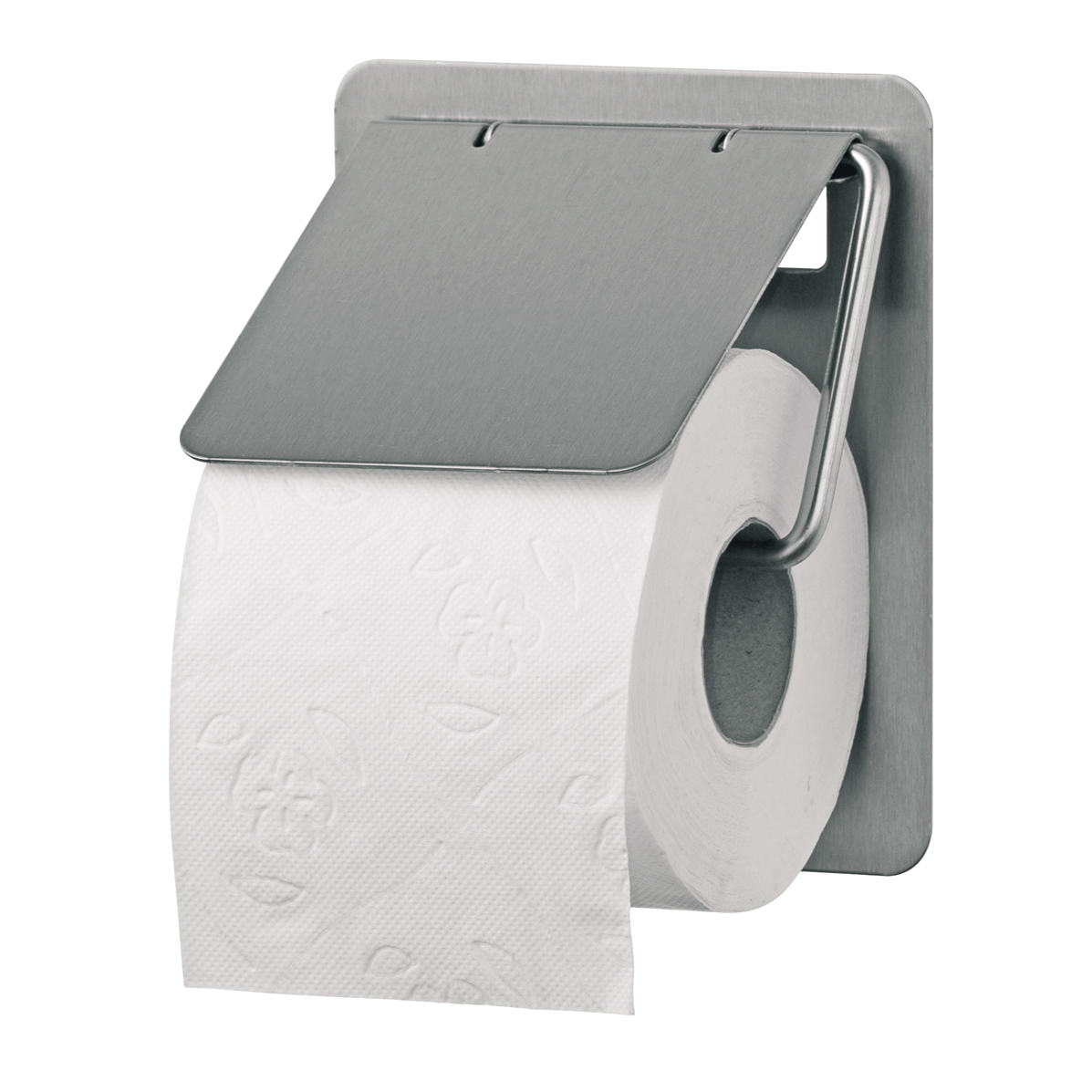 Santral, traditionele toiletrolhouder TRU1E - geborst. rvs