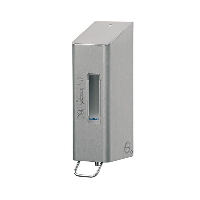 Santral, dispenser toiletbrilreiniging - geborst. rvs