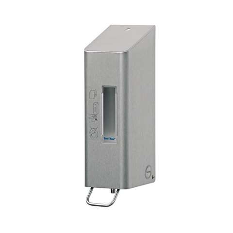 Santral, dispenser toiletbrilreiniging - geborst. rvs