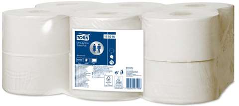 Tork papier toilette Advanced mini jumbo, 2 plis - blanc (T2)
