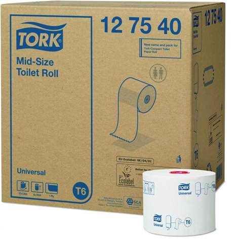 Tork toiletpapier universal, 1-laags - wit (H6)