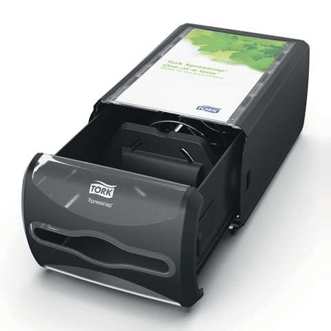 Tork Xpressnap Counter Napkin Dispenser, zwart