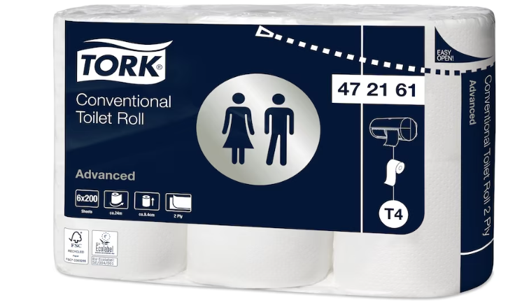 Tork Toiletpapier, 2-laags - 200-vel - wit (T4)