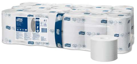 Tork Soft Corel. Mid-Size Toilet Roll, 2-laags - wit (T7)