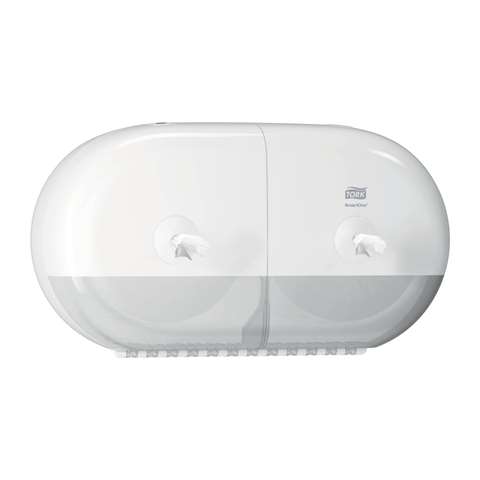 Tork SmartOne Mini Twin Toilet Roll Dispenser, wit